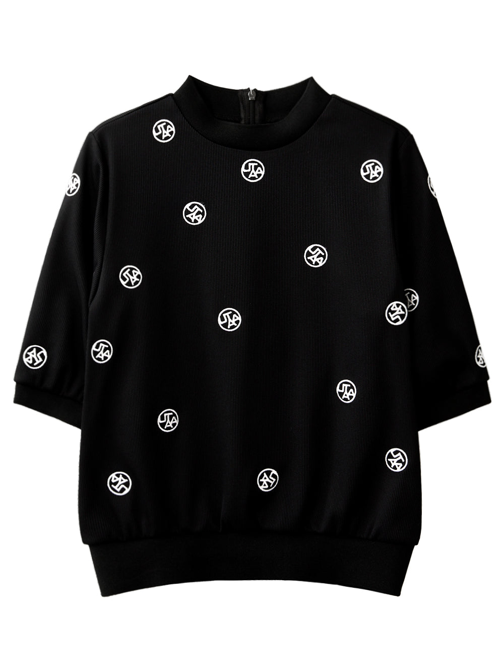 UTAA ロゴスプラッシュスリーブTシャツ ブラック:レディース