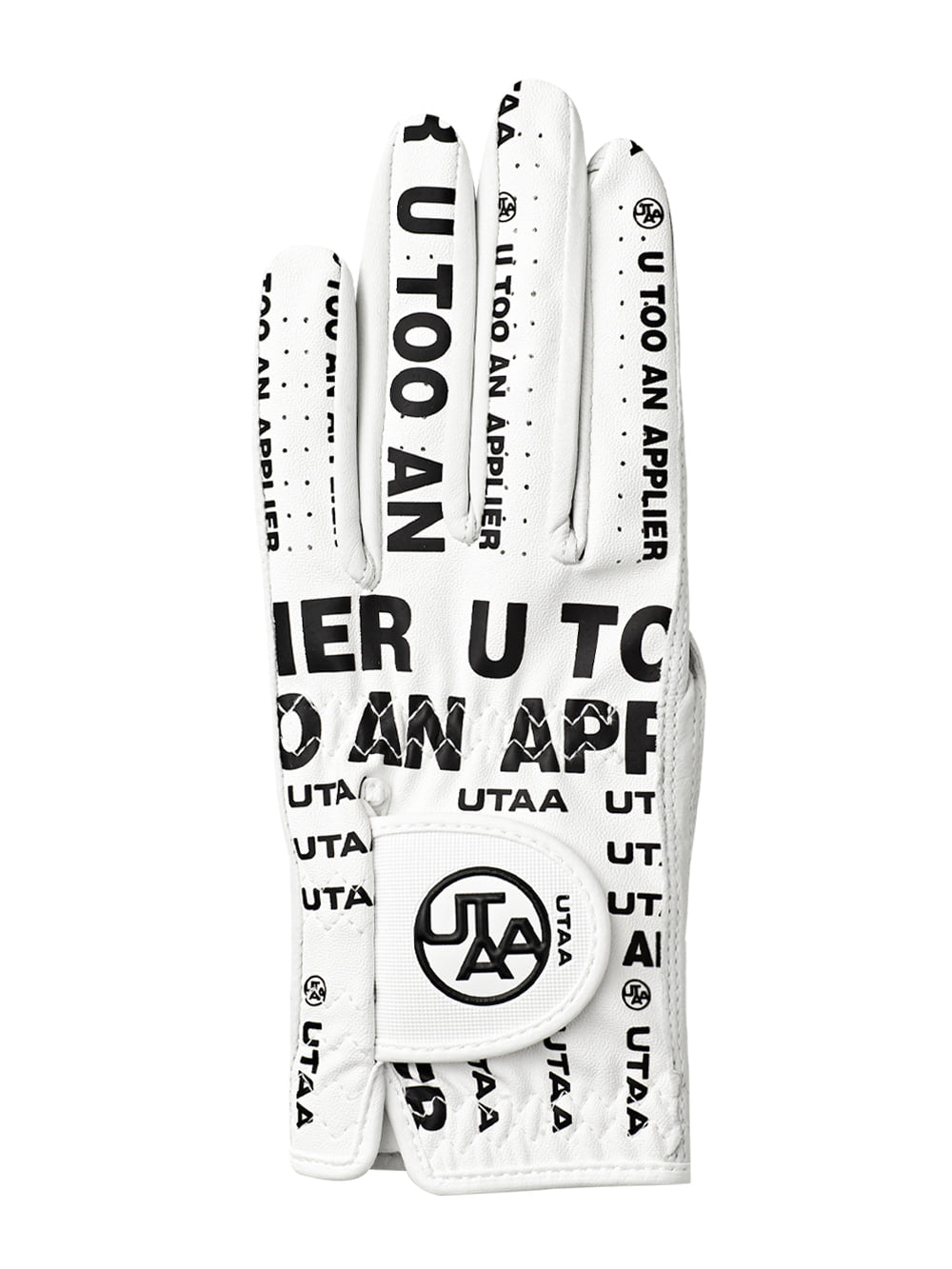 UTAA トラフィックメッセンジャーシープスキンゴルフグローブ ホワイト:メンズ