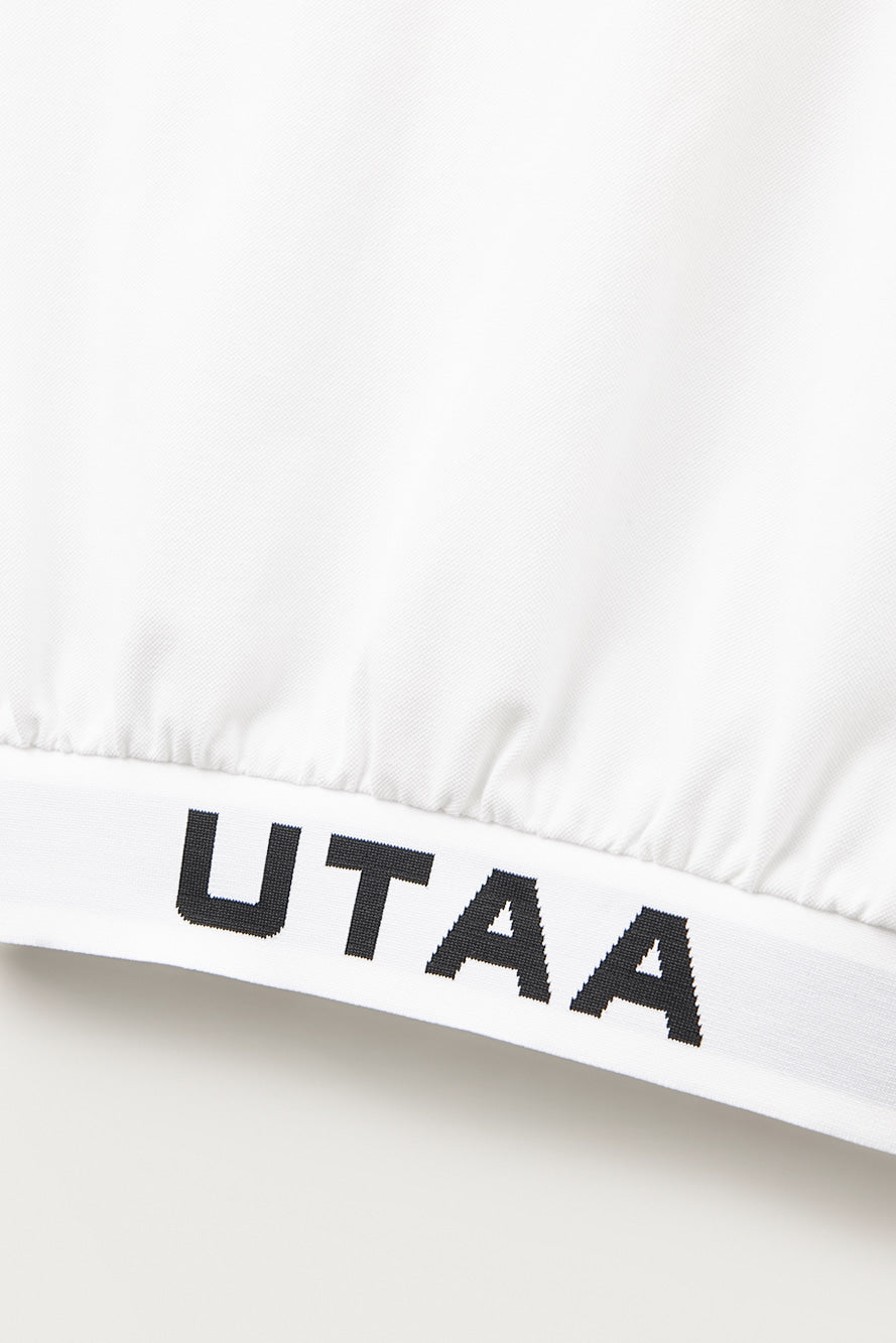 UTAA ダブルカラーボタンPKシャツ ホワイト:レディース