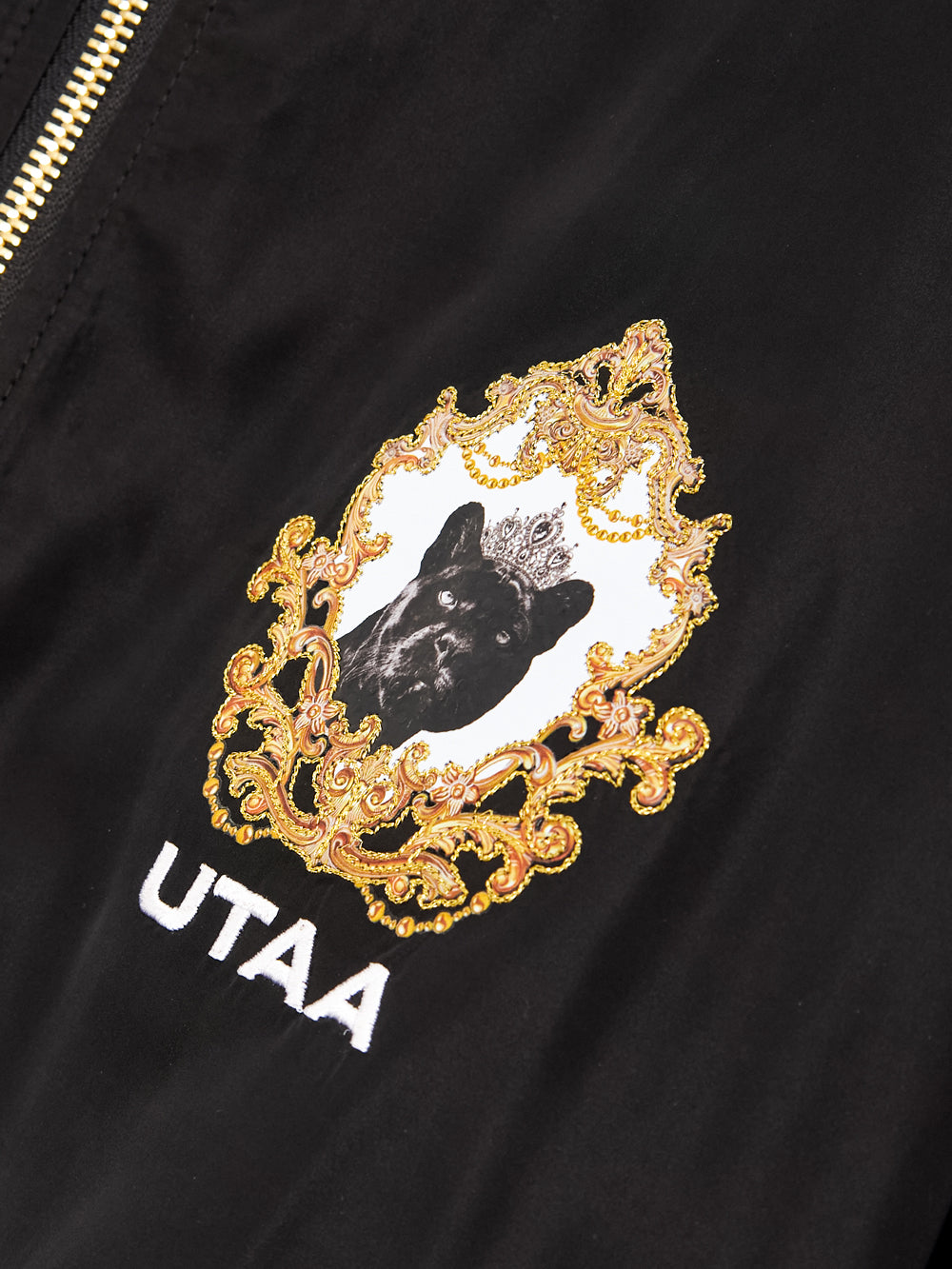 UTAA クラウンパンサーキングダムウインドブレーカージャンパー ブラック:レディース