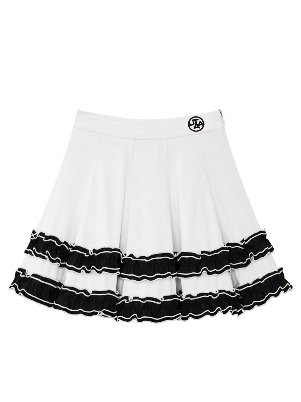 UTAA ペタルマルチラッフルレースフレアスカート ホワイト