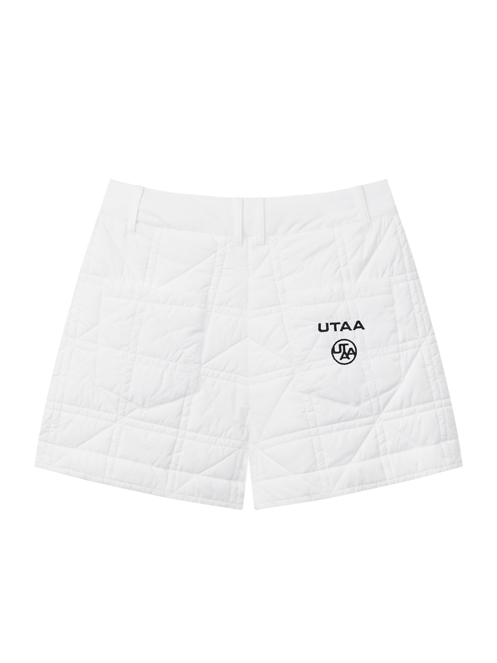 UTAA クロスキルティングシンボルパッド付きショートパンツ ホワイト:レディース