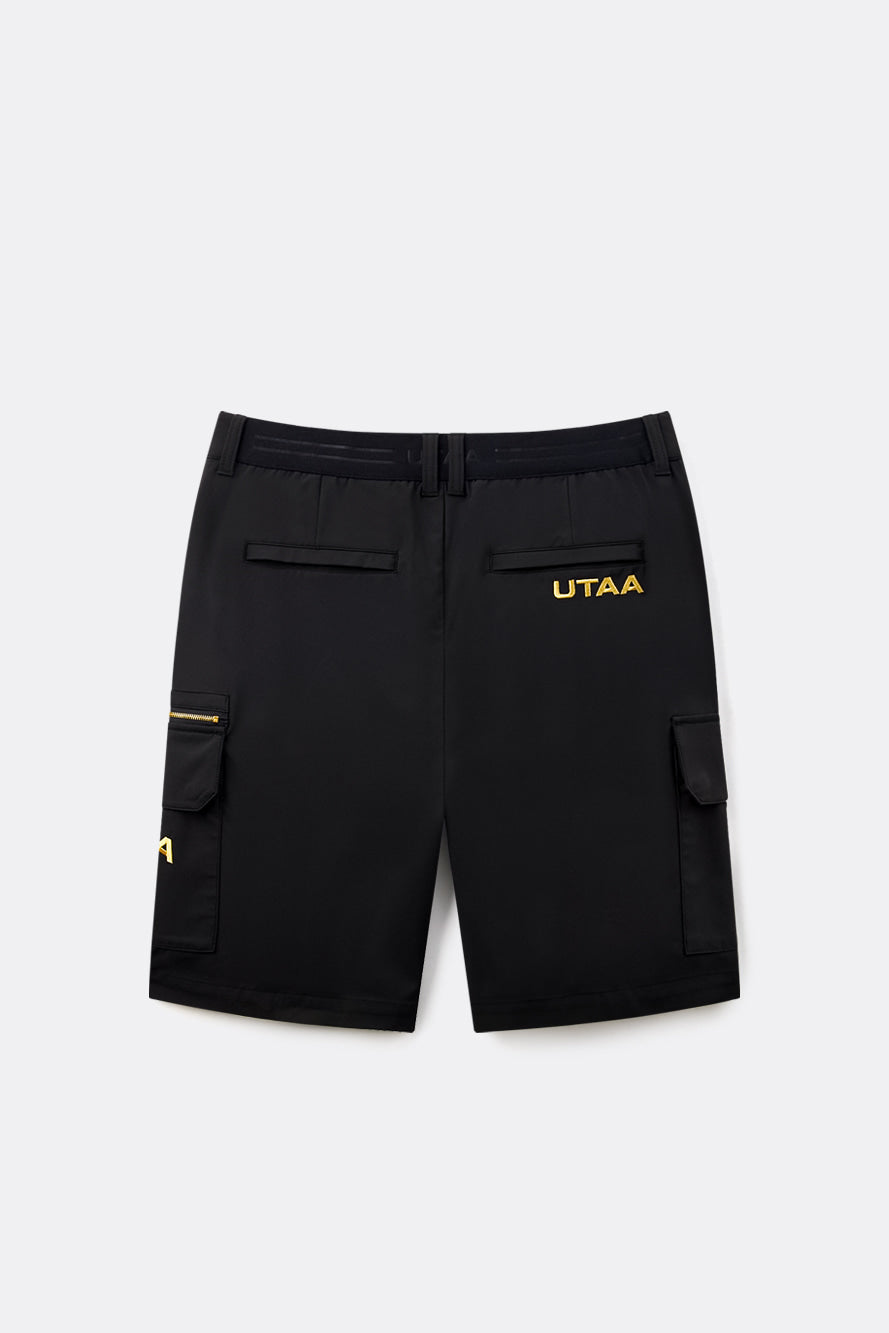 UTAA プリズムゴールデンパンサーアウトポケットショートパンツ ブラック:メンズ