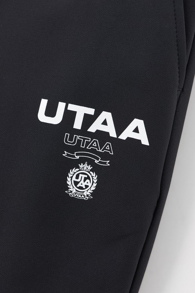 UTAA シンボルエンブレムパンツ ブラック:メンズ