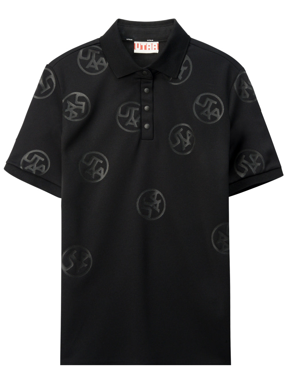 UTAA ロゴドロップPK Tシャツ ブラック:メンズ