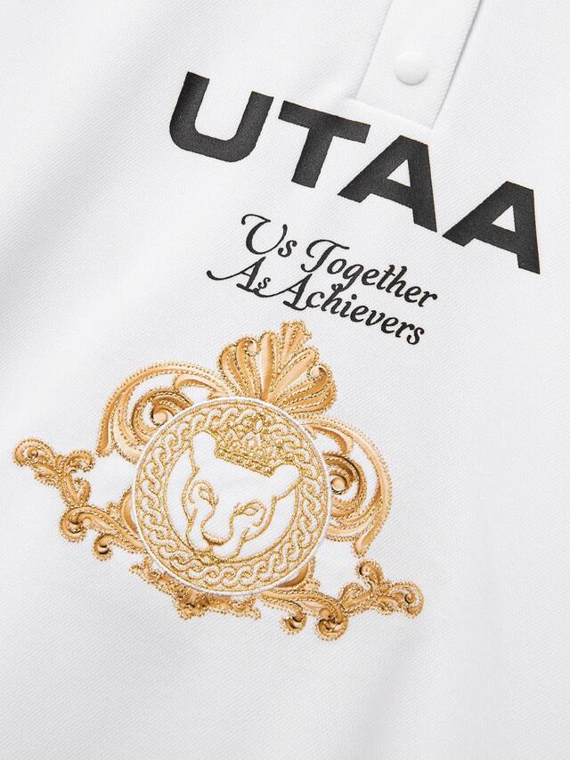 UTAA ゴールデンクラウンリングパンサーステイトPKシャツ ホワイト:レディース