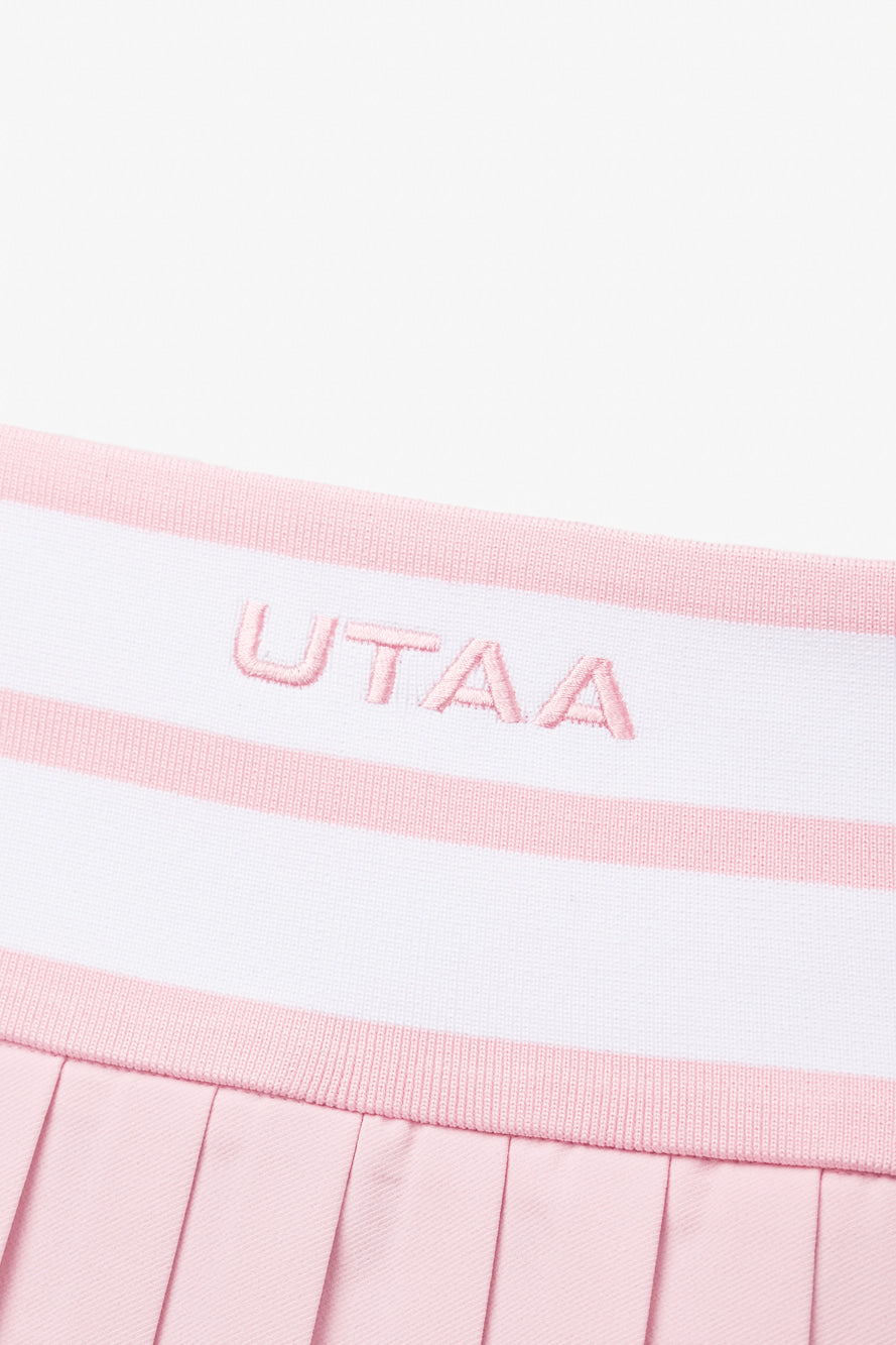 UTAA デイライトパンサーボタンプリーツスカート ライトピンク