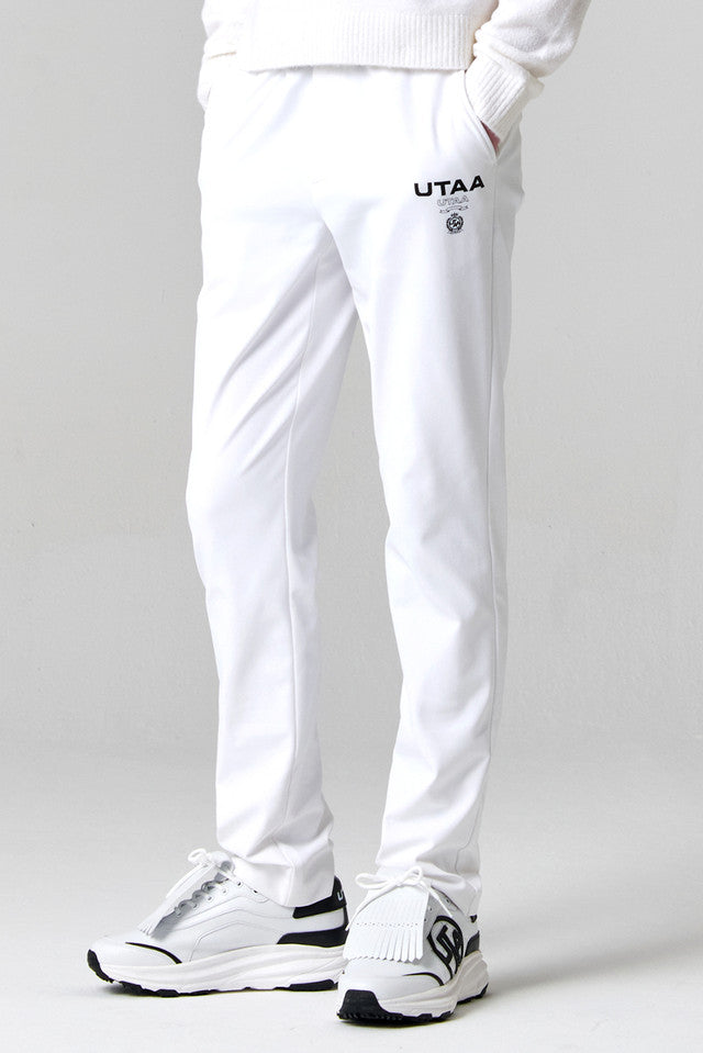 UTAA ローレルシンボルゴールデンボタンパンツ ホワイト:メンズ