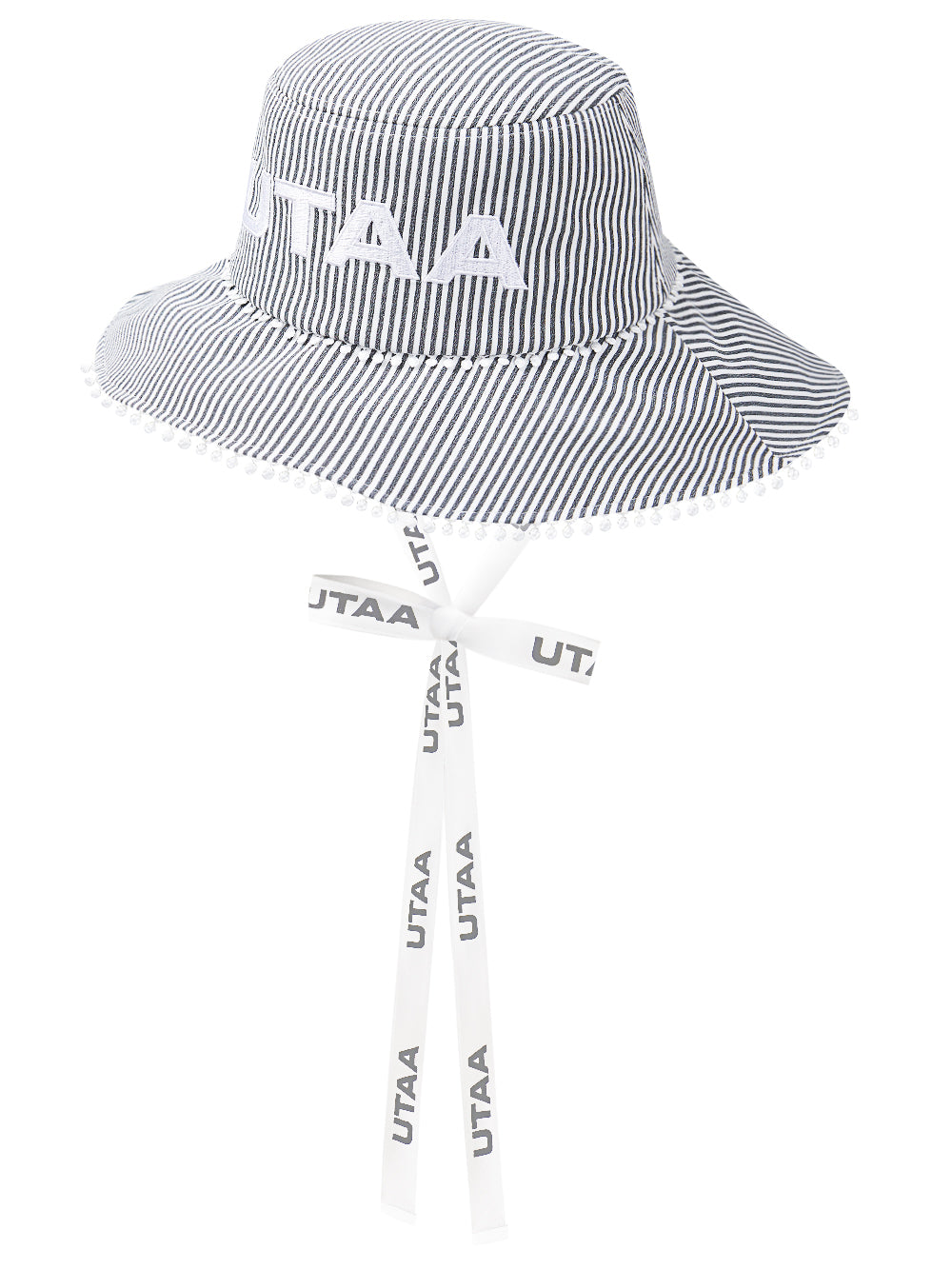 UTAA ドットレースピンストライプバケットハット グレー : Women's