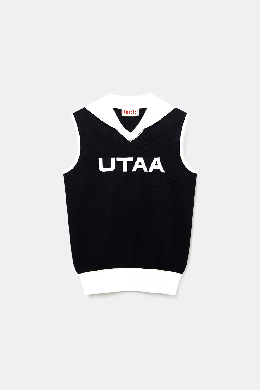UTAA チャンプセーラースリーブレスニット ブラック:レディース