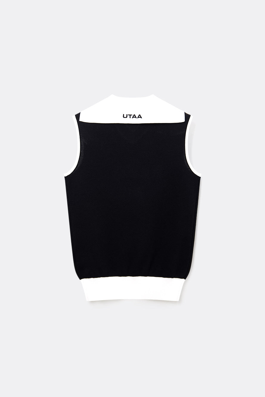 UTAA チャンプセーラースリーブレスニット ブラック:レディース