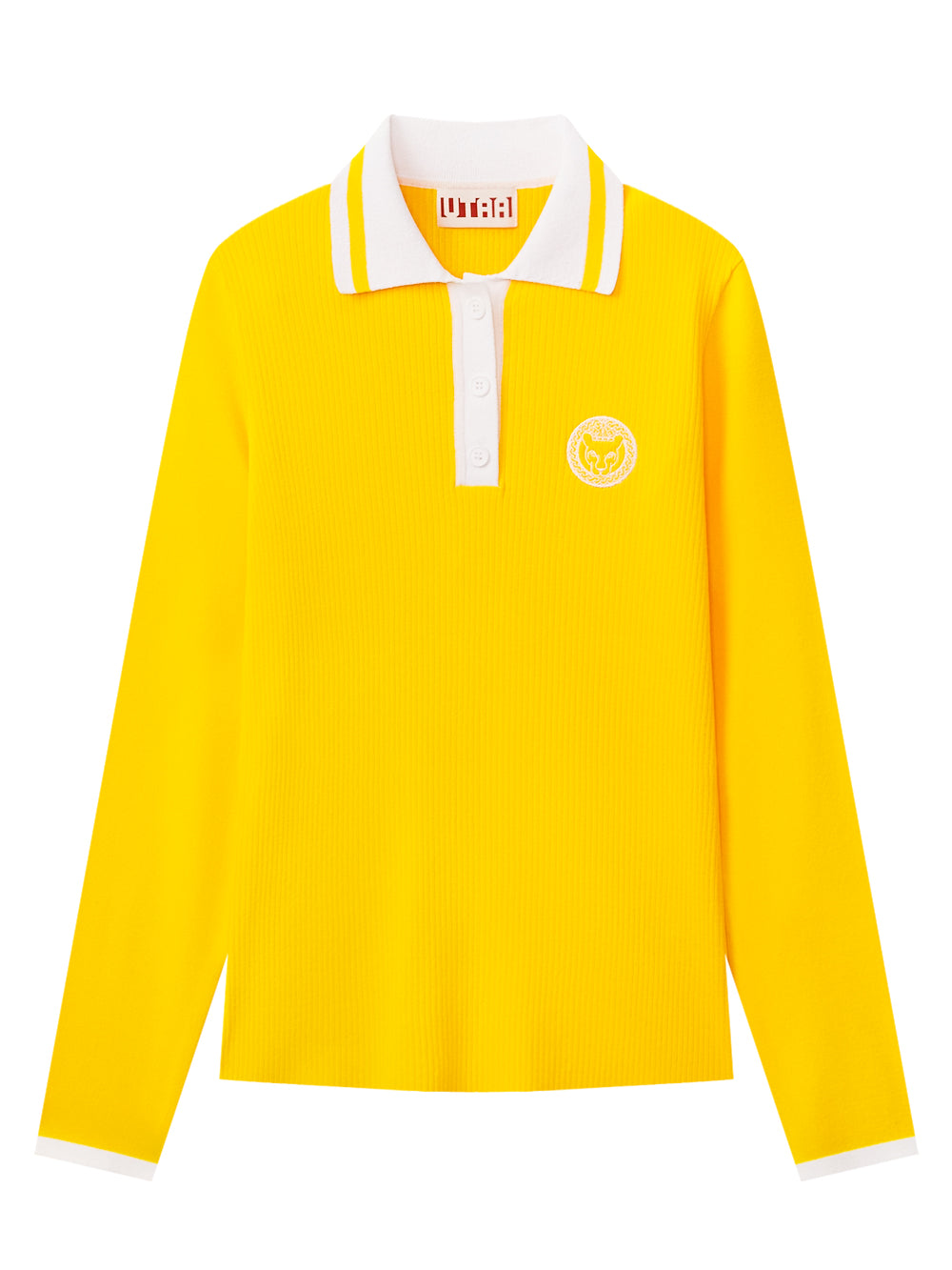 UTAA ネオンロゴリブドラインPKスリーブ イエロー : Women's