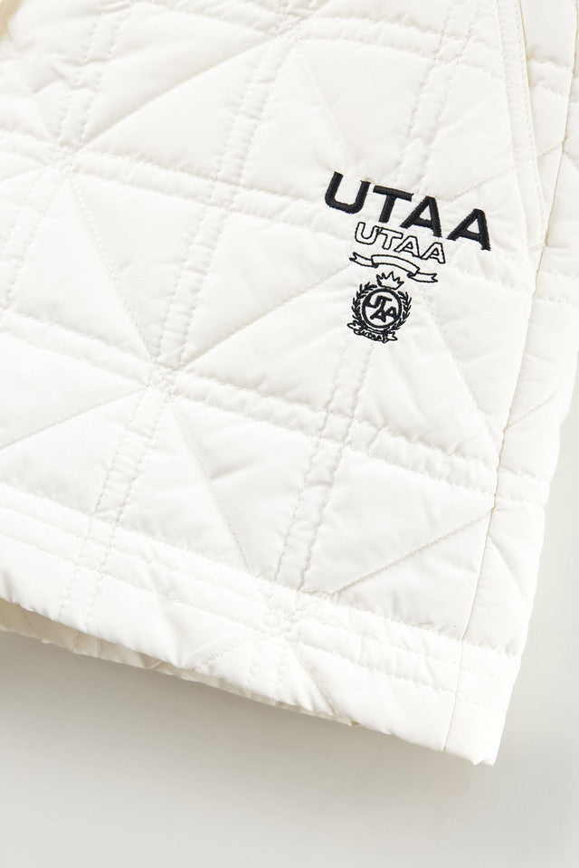UTAA クラウンキルティングパディングショートパンツ ホワイト:レディース