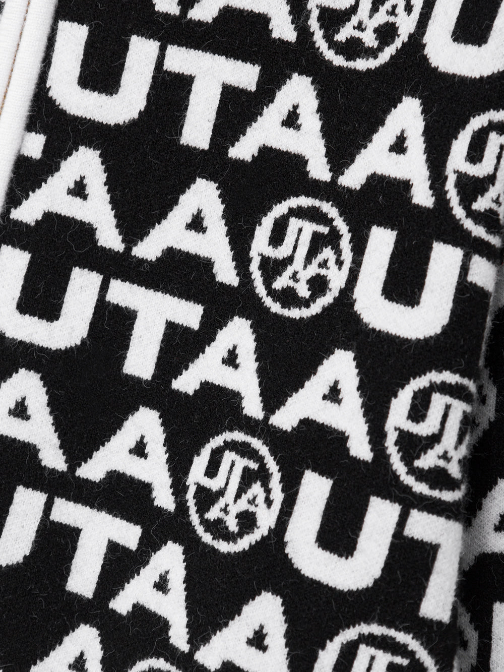 UTAA タイポブロックニットジップアップジャンパー ブラック:メンズ