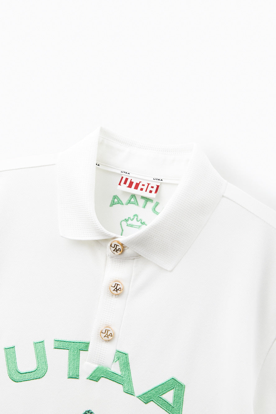 UTAA プリズムゴールデンパンサーPKシャツ ホワイト:メンズ