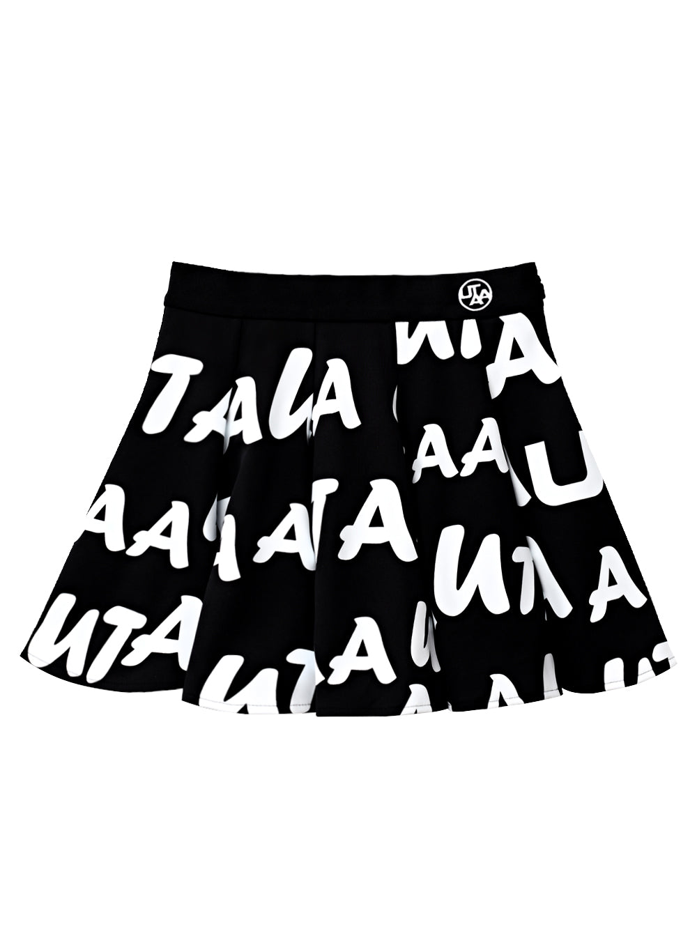 UTAA カリウェーブロゴフレアスカート ブラック