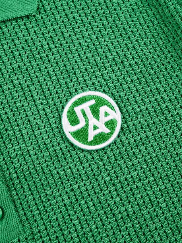 UTAA メッシュニットTシャツ グリーン:レディース