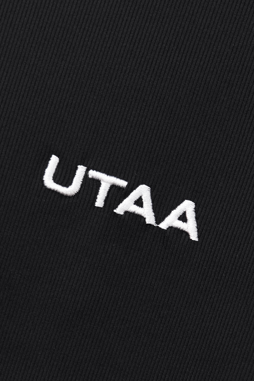 UTAA タイポカラーロゴPKシャツ ブラック:レディース