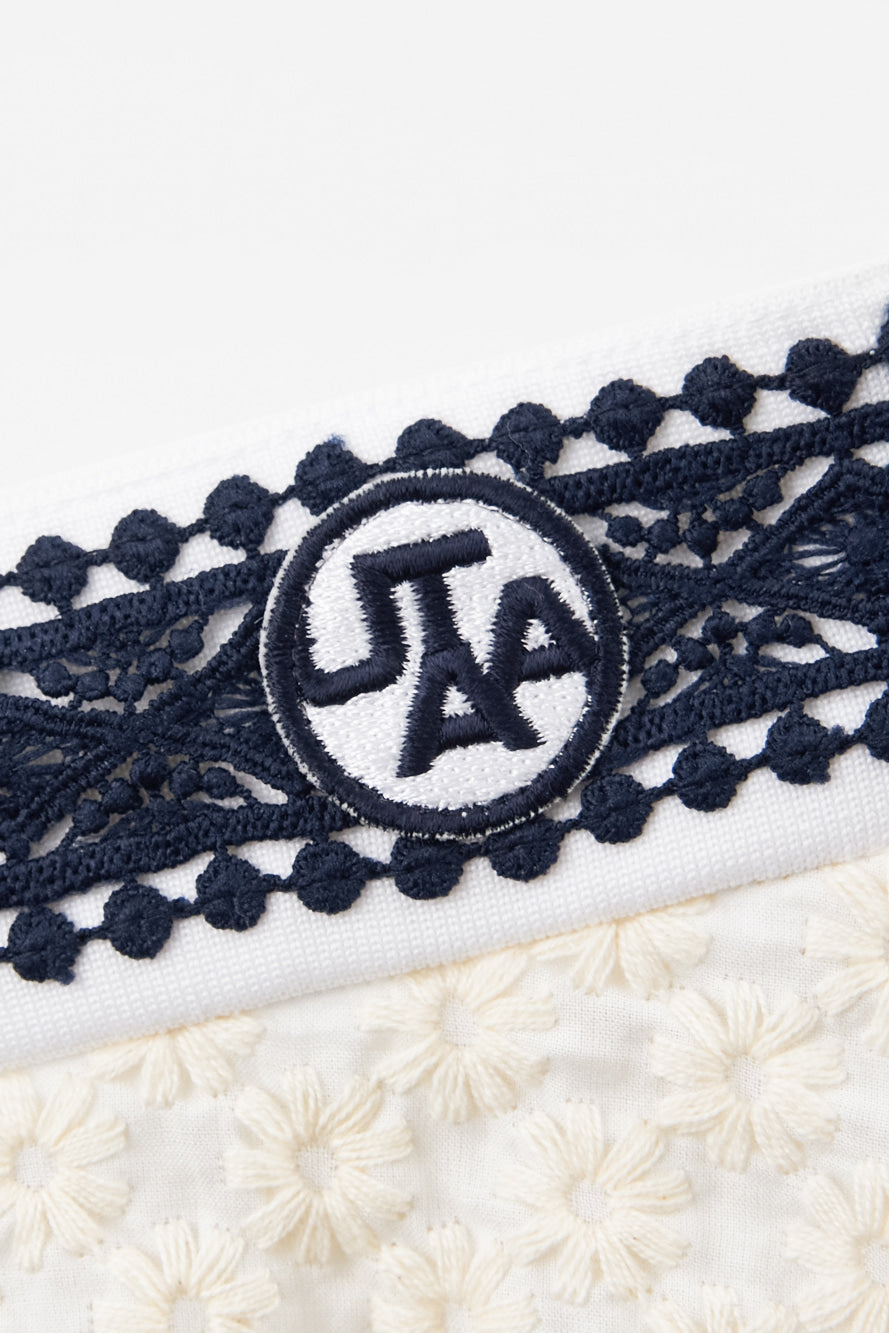 UTAA ベリスフローラルレースフレアスカート ホワイト