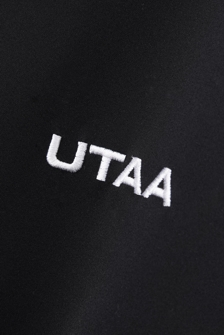 UTAA グレイッシュデュアルラインブルゾンジャンパー ブラック:レディース