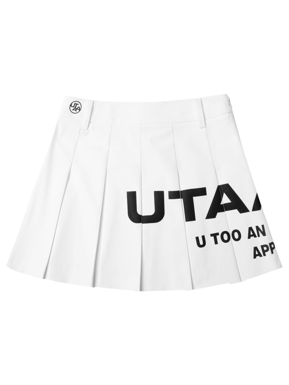 UTAA ブリービッグロゴシンボルショートスカート ホワイト:レディース