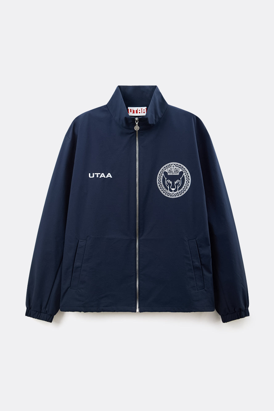UTAA パンサーエンブレムウインドブレーカージャンパー ネイビー:メンズ