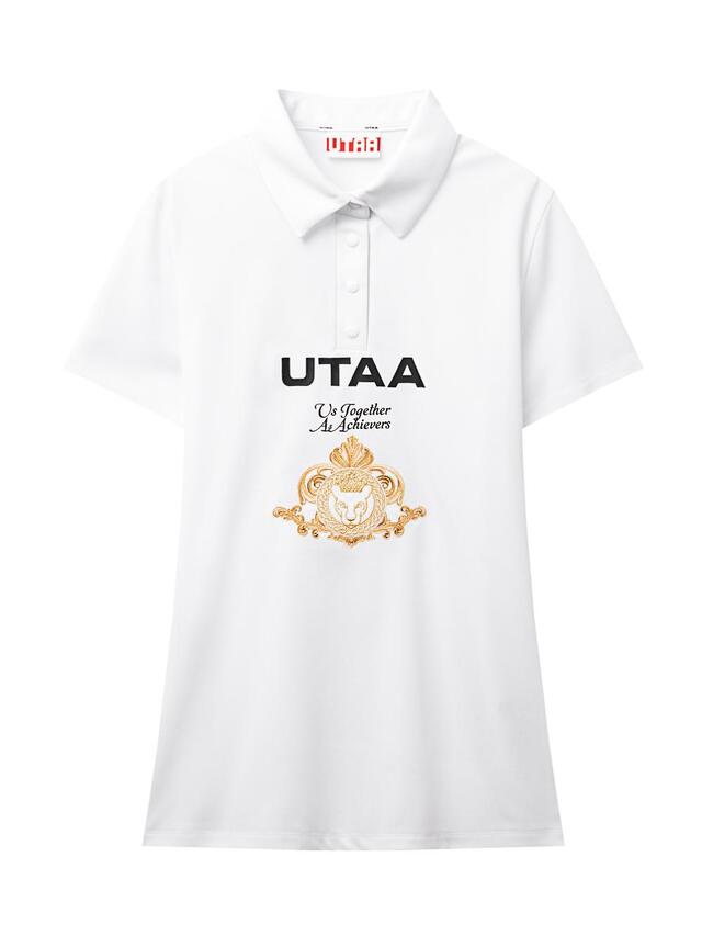 UTAA ゴールデンクラウンリングパンサーステイトPKシャツ ホワイト:レディース