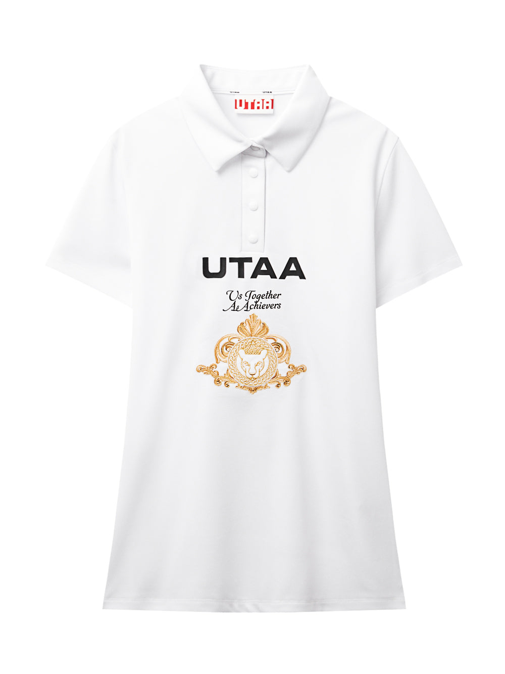 UTAA ゴールデンクラウンリングパンサーステイトPKシャツ ホワイト:レディース