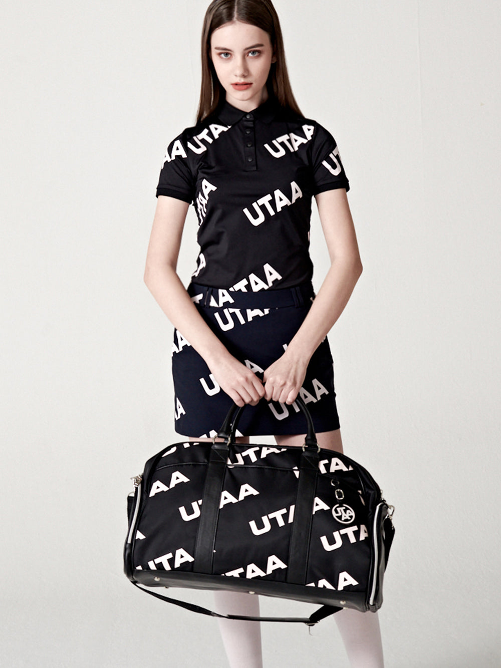 UTAA ダイアゴナルボストンバッグ ライトピンク