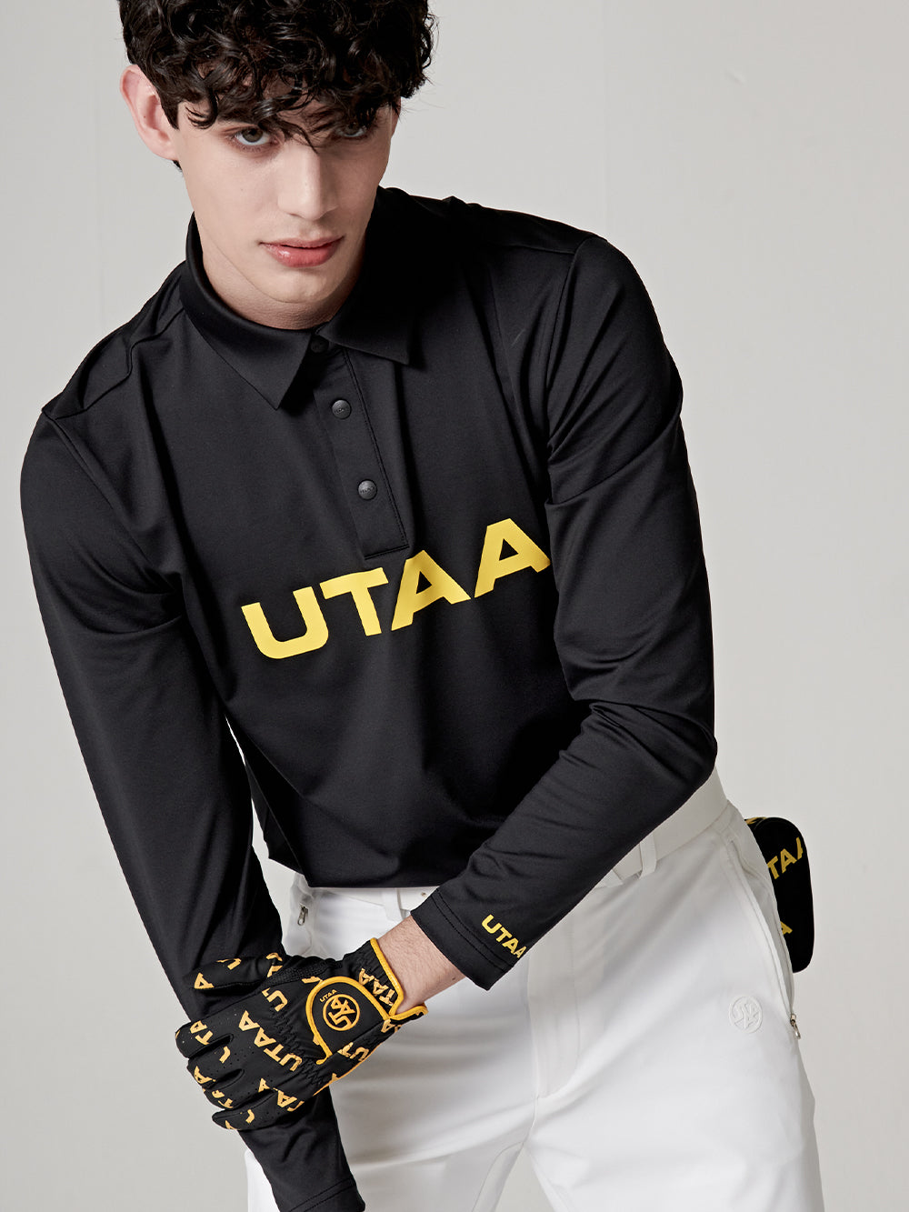 UTAA ロゴウェーブゴルフグローブ (男性用)