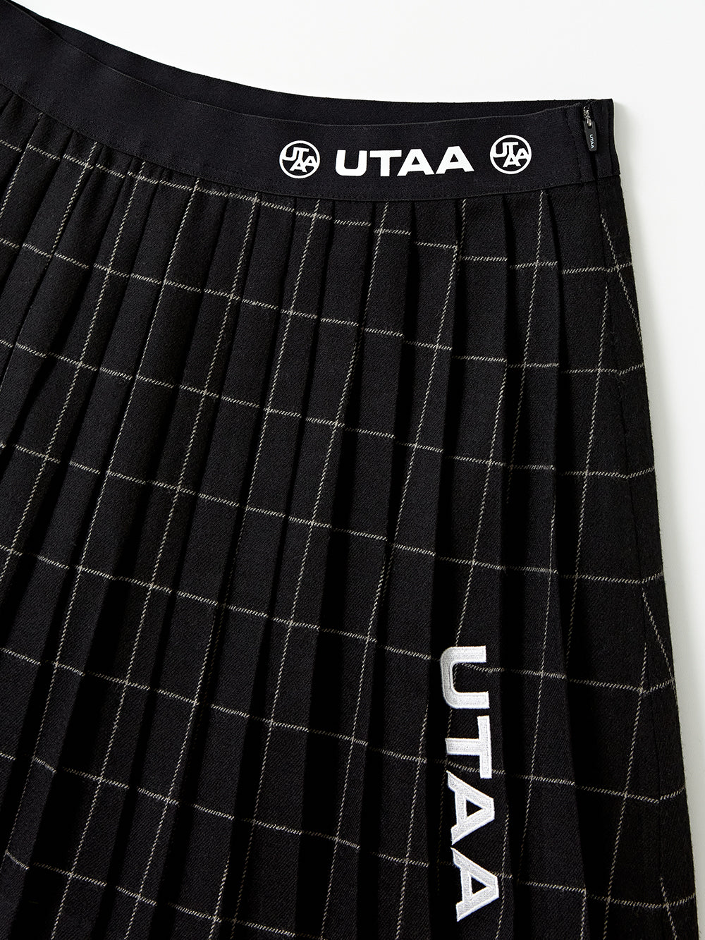 ユタ ウールチェックプリーツスカート
