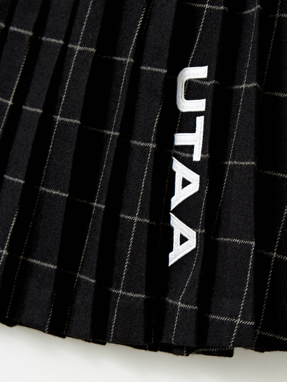 ユタ ウールチェックプリーツスカート