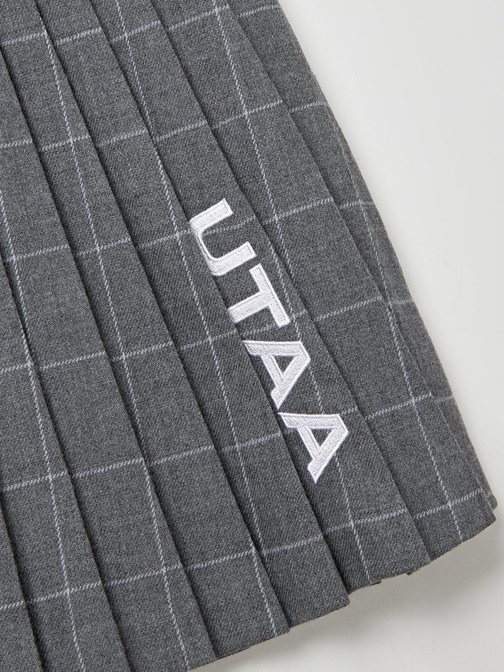 ユタ ウールチェックプリーツスカート