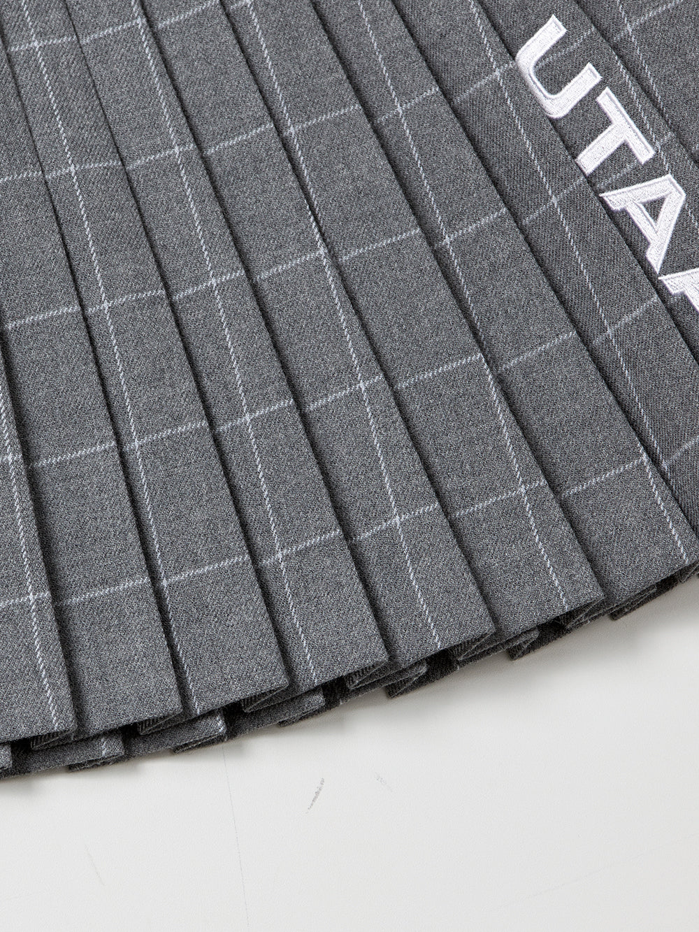 ユタ ウールチェックプリーツスカート