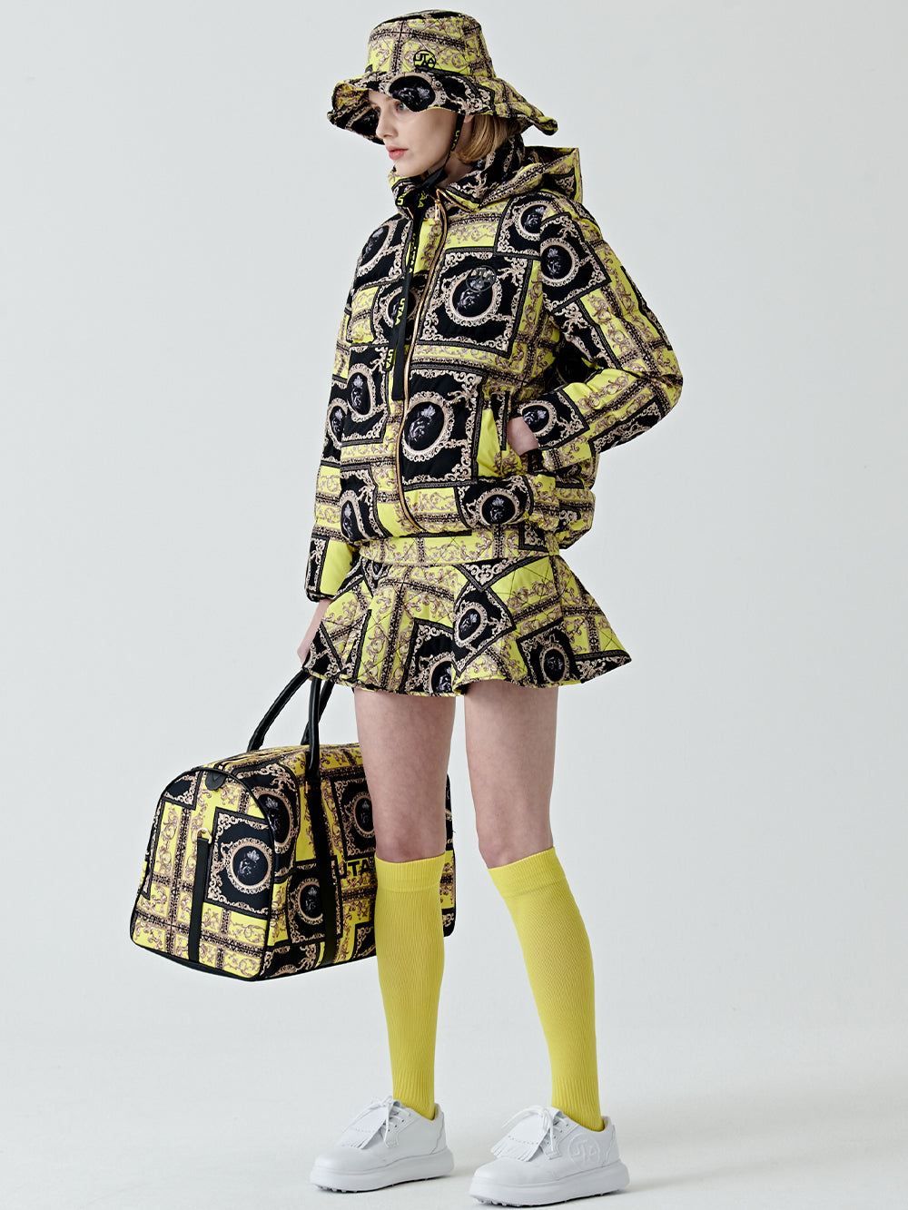 ユタ ネオンバロックショートスカート