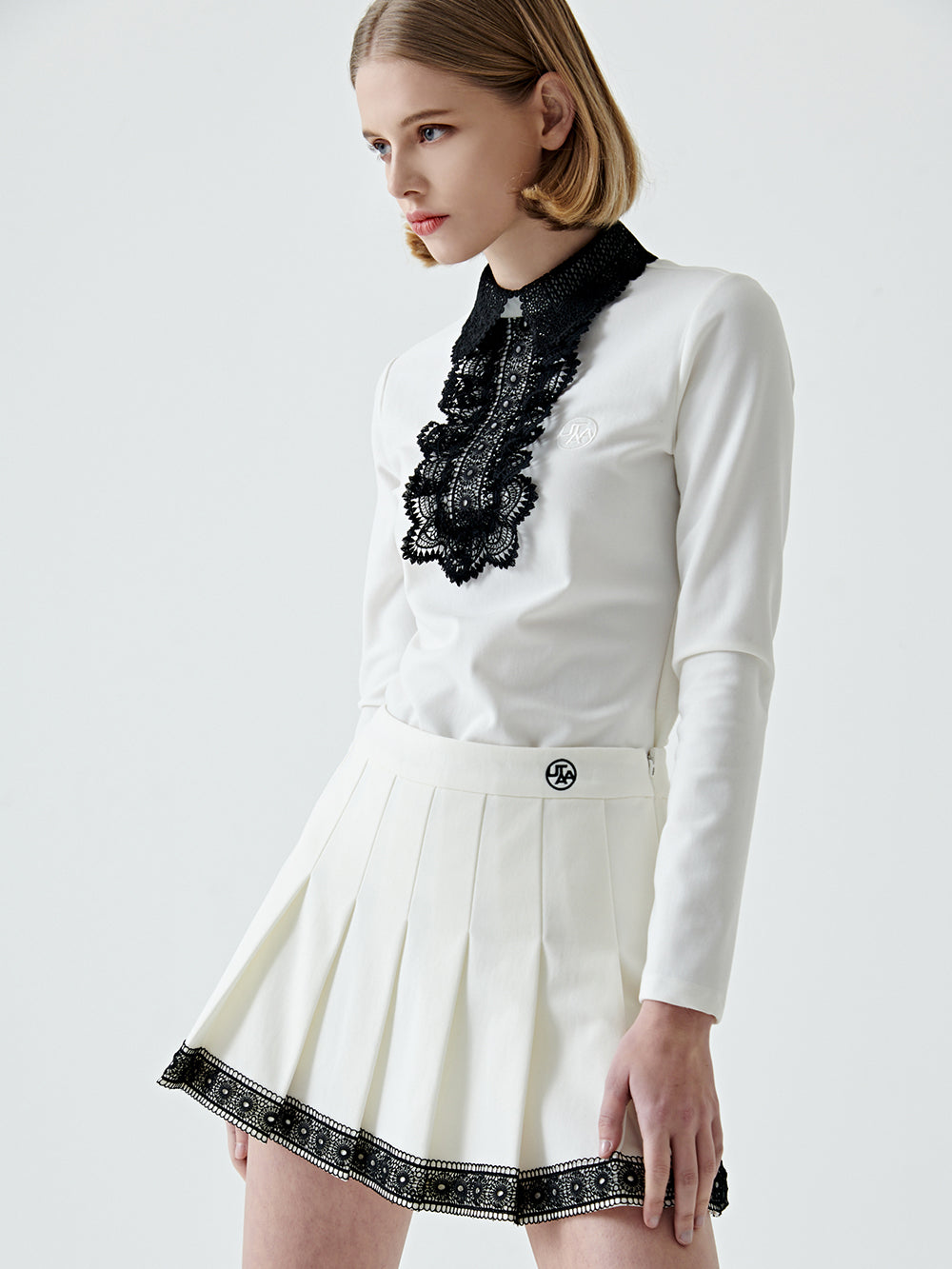 ユタ ノートルダムレースフレアPKスリーブ