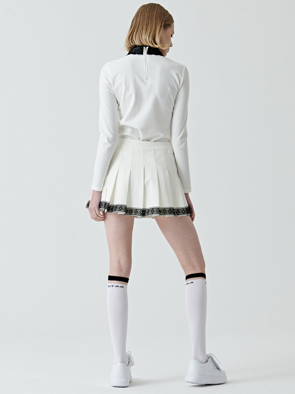 ユタ ノートルダムレースフレアPKスリーブ