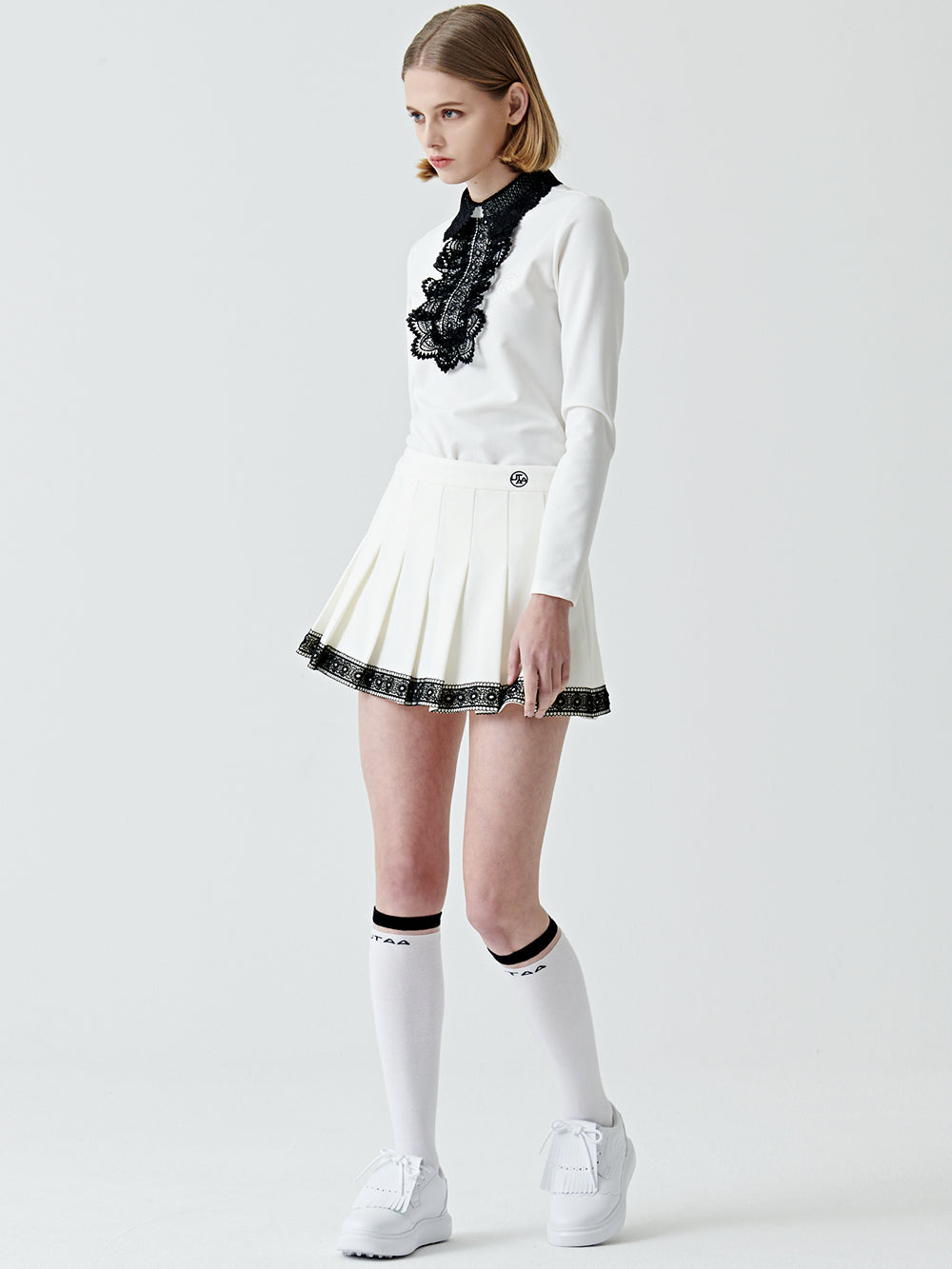 ユタ ノートルダムレースフレアPKスリーブ