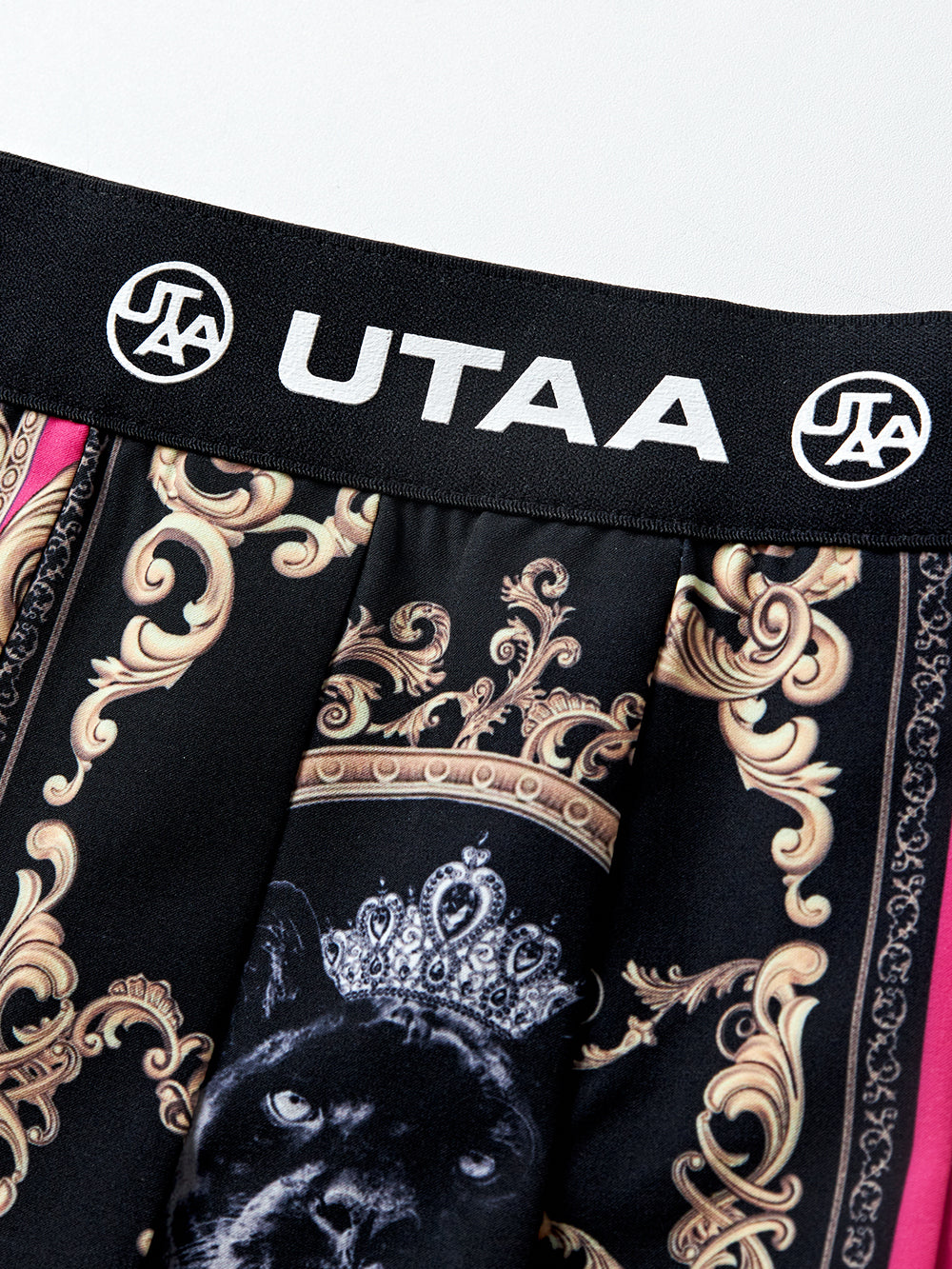 UTAA ネオンバロック・フレアスカート ピンク