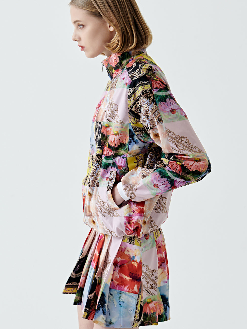 ユタ フィエスタ パッチワーク プリーツスカート