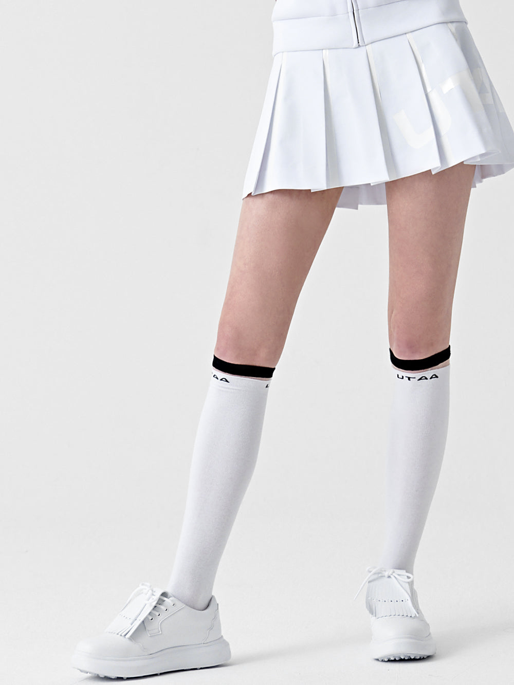 UTAA ウェルディングバウンスロゴフレアスカート ホワイト