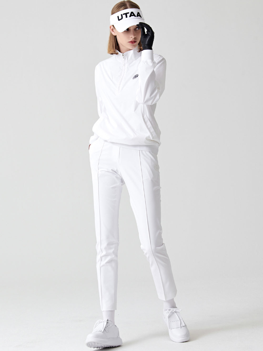 ユタ テープロゴハーフジップアップウィンドブレーカー (女性用)