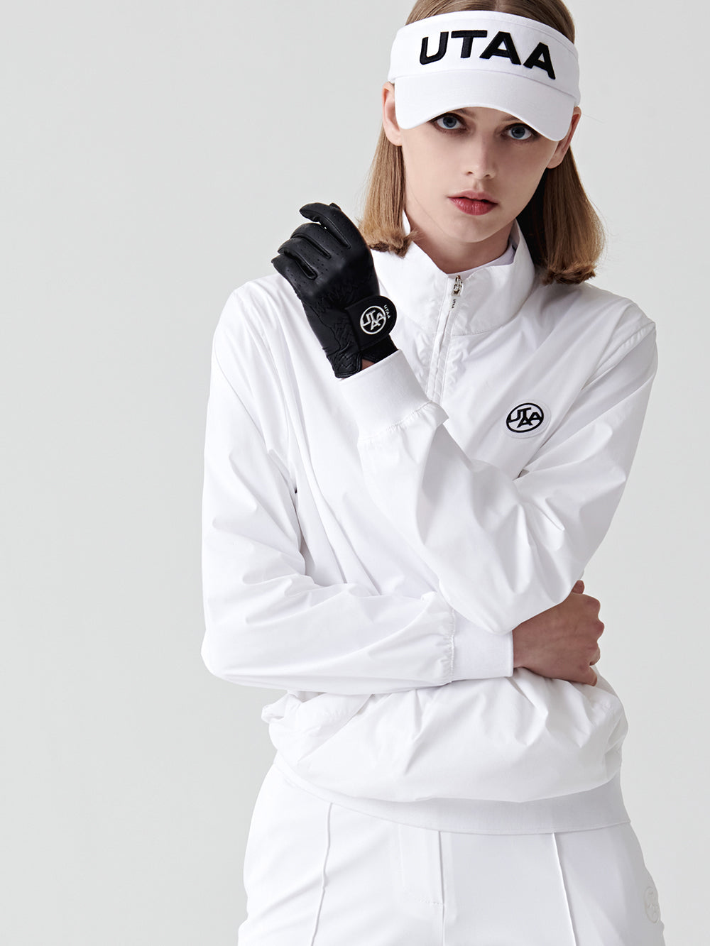 ユタ テープロゴハーフジップアップウィンドブレーカー (女性用)