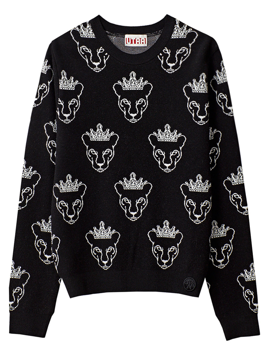 ユタ クラウンパンサーワッペンパターンニット (男性用)