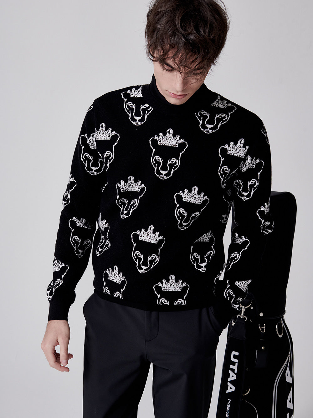 UTAA クラウンパンサーWappenパターンニット : men's