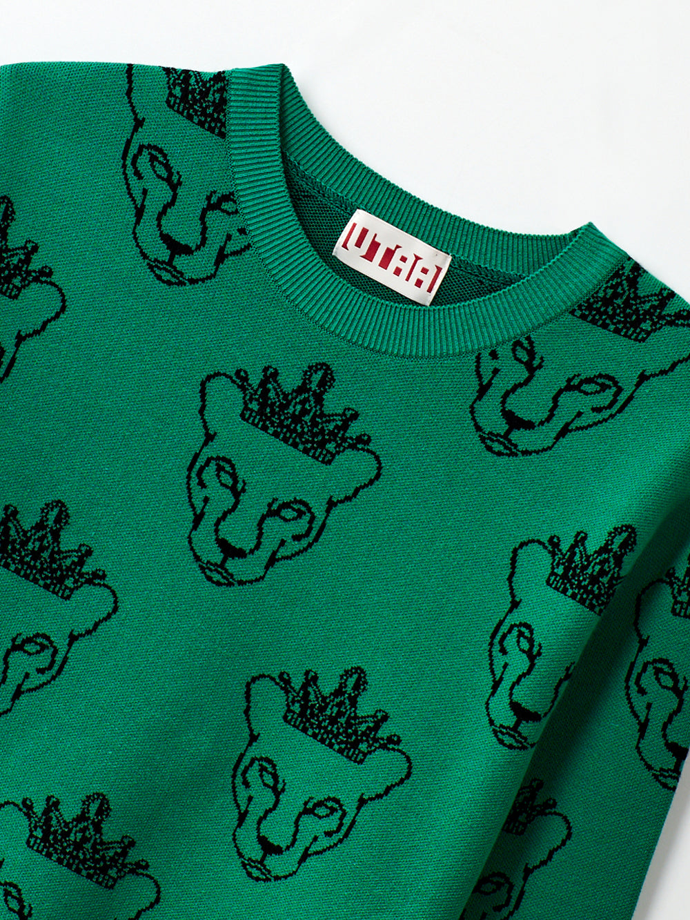 ユタ クラウンパンサーワッペンパターンニット (男性用)