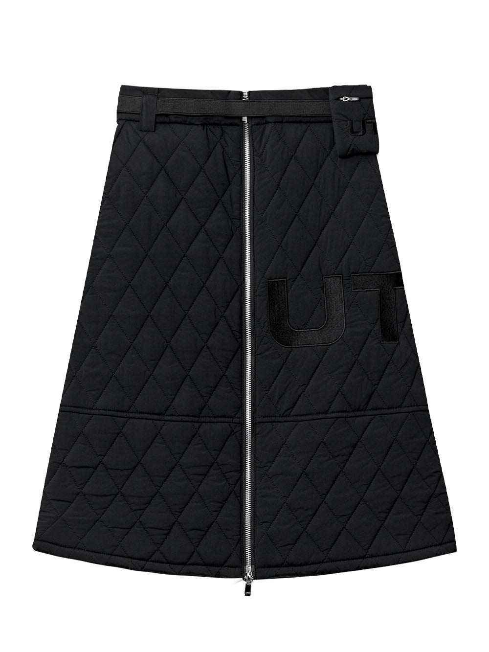 ユタ ロゴキルティングベルトロングスカート