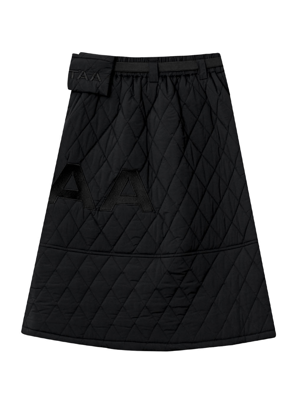 ユタ ロゴキルティングベルトロングスカート