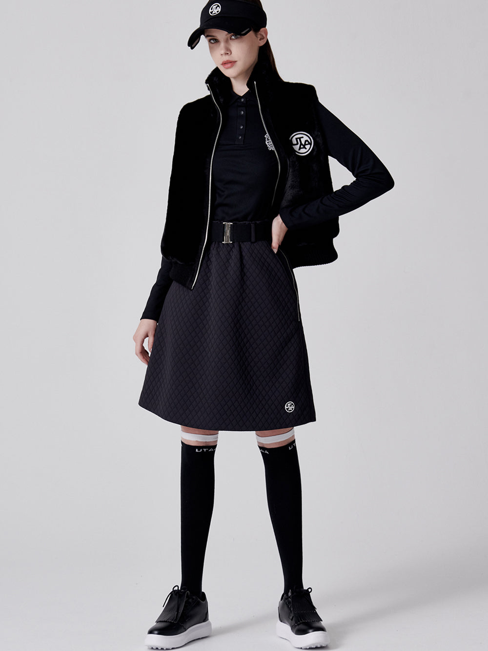 ユタ ダイヤモンドキルティングロングスカート