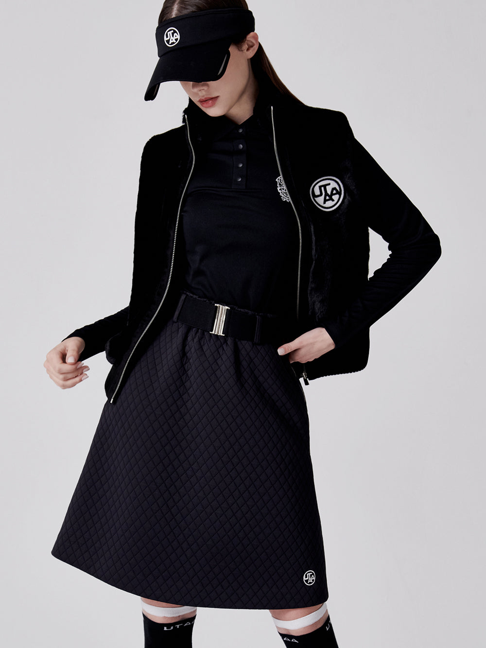 ユタ ダイヤモンドキルティングロングスカート